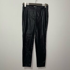 NWT - Max Studio women's black snake print moto biker pull on leggings in size L